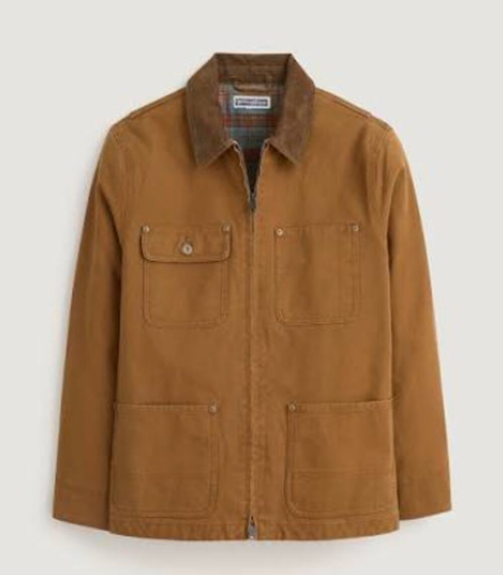 Wallace & Barnes Duck Canvas Utility Jacket Mens Barn Coat Fleece Lined L NWT